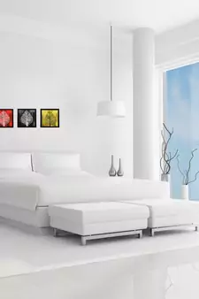 Set of 3 Abstract Design Satin Matt Textured UV Art Painting