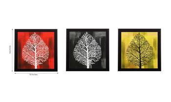 Set of 3 Abstract Design Satin Matt Textured UV Art Painting 2