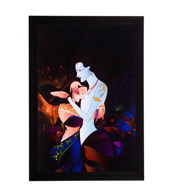 Lord Krishna & Radha Satin Matt Texture UV Art Painting 1