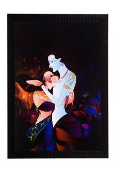 Lord Krishna & Radha Satin Matt Texture UV Art Painting