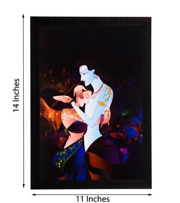 Lord Krishna & Radha Satin Matt Texture UV Art Painting 2