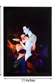 Lord Krishna & Radha Satin Matt Texture UV Art Painting