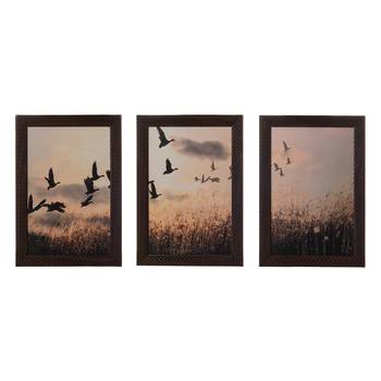 Set of 3 Abstract Design Satin Matt Textured UV Art Painting 1