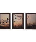 Set of 3 Abstract Design Satin Matt Textured UV Art Painting