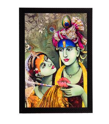 Radha & Krishna Satin Matt Texture UV Art Painting 1
