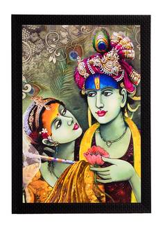 Radha & Krishna Satin Matt Texture UV Art Painting