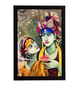 Radha & Krishna Satin Matt Texture UV Art Painting