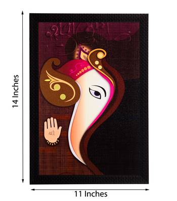 Lord Ganesha Abstract Face Satin Matt Texture UV Art Painting 2