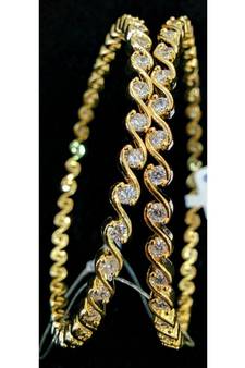 Designer White American Diamond Bangles