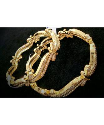 Designer White American Diamond Bangles 1