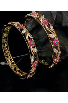 Zirconia Stones Multi Colour Bangles