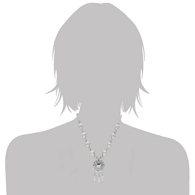 Oxidised Silver Plated Necklace Set With Earrings For Women