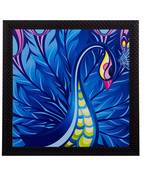 Dancing Peocock Satin Matt Texture UV Art Painting