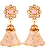 Traditional Gold Plated Kundan & Meenakari Jhumki Earrings For Women & Girls
