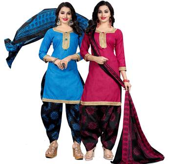 Light-blue digital print cotton salwar 1