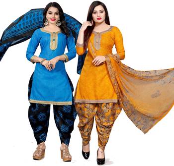 Light-blue digital print cotton salwar 1