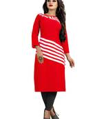 Multicolor printed crepe ethnic-kurtis