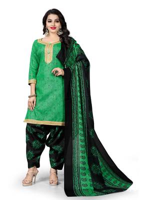 Green digital print cotton salwar 2