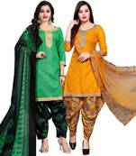 Green digital print cotton salwar