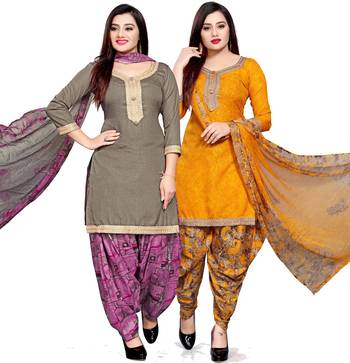 Grey abstract print cotton salwar 1