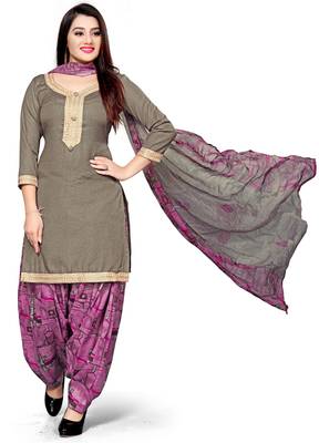 Grey abstract print cotton salwar 2