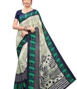 Multicolor Printed Georgette Saree With Blouse