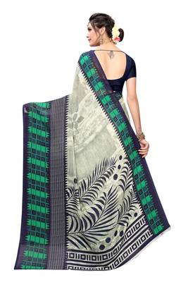 Multicolor Printed Georgette Saree With Blouse 4