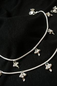 Silver anklets