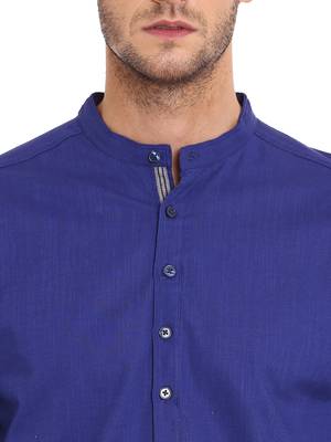 Yellow woven pure cotton men-kurtas 5