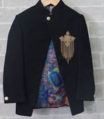 BLACK CENTRE CUT COAT for Boys