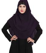 Stylish Purple Khimar Ready To Wear Instant Hijab In Dual Layer