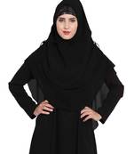 Stylish Black Khimar Ready To Wear Instant Hijab In Dual Layer