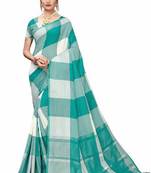 Multicolor woven cotton silk saree with blouse
