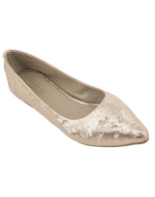 Trends & Trades hand crafted Metallic Gold Ballerinas Shoes 1