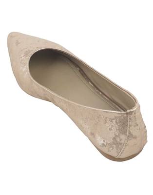 Trends & Trades hand crafted Metallic Gold Ballerinas Shoes 2