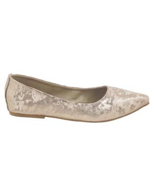 Trends & Trades hand crafted Metallic Gold Ballerinas Shoes 3