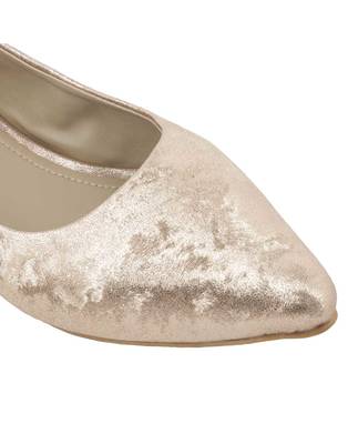 Trends & Trades hand crafted Metallic Gold Ballerinas Shoes 5