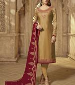 Gold embroidered georgette salwar