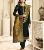 Green embroidered georgette salwar