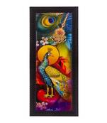 Dancing Peocock Satin Matt Texture UV Art Painting