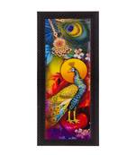 Dancing Peocock Satin Matt Texture UV Art Painting