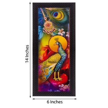 Dancing Peocock Satin Matt Texture UV Art Painting 2