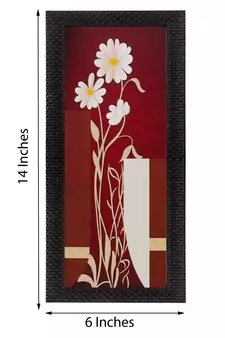 Botanical Floral Design Satin Matt Texture UV Art Painting