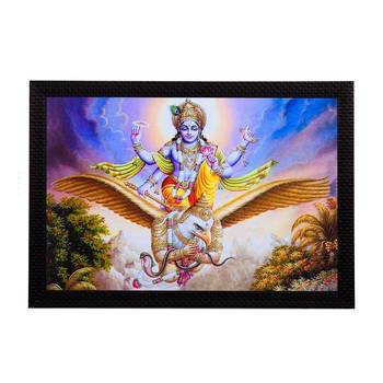 Lord Vishnu Satin Matt Texture UV Art Painting 1