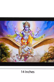 Lord Vishnu Satin Matt Texture UV Art Painting