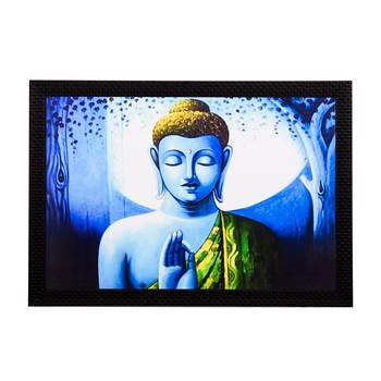 Meditating Lord Buddha Satin Matt Texture UV Art Painting 1