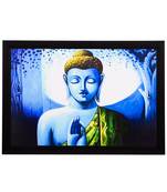 Meditating Lord Buddha Satin Matt Texture UV Art Painting