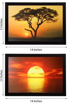 Set of 2 Decorative Satin Matt Texture UV Art Painting