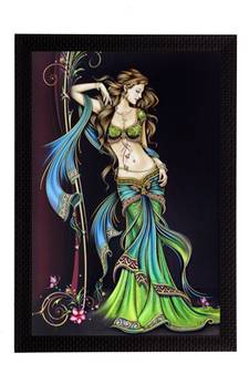 Standing Lady Theme Satin Matt Texture UV Art Painting