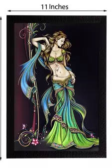 Standing Lady Theme Satin Matt Texture UV Art Painting